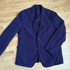 Packable no wrinkle navy TRAVEL blazer Size 44 Regular Slim washable lightweight